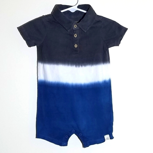 Burt's Bees Baby Tie Dye Raw Hem Romper 3-6m - Picture 1 of 4